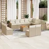 Image de Vidaxl Salon De Jardin Avec Coussins 13 Pcs Beige RÃ©sine TressÃ©e