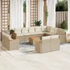 Image de Vidaxl Salon De Jardin Avec Coussins 13 Pcs Beige RÃ©sine TressÃ©e