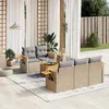 Image de Vidaxl Salon De Jardin Avec Coussins 6 Pcs Beige RÃ©sine TressÃ©e
