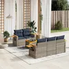 Image de Vidaxl Salon De Jardin 6 Pcs Avec Coussins Gris RÃ©sine TressÃ©e