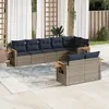 Image de Vidaxl Salon De Jardin 8 Pcs Avec Coussins Gris RÃ©sine TressÃ©e