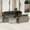 Image de Vidaxl Salon De Jardin 8 Pcs Avec Coussins Gris RÃ©sine TressÃ©e