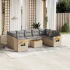 Image de Vidaxl Salon De Jardin Avec Coussins 10 Pcs Beige RÃ©sine TressÃ©e