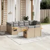 Image de Vidaxl Salon De Jardin Avec Coussins 9 Pcs Beige RÃ©sine TressÃ©e