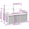 Image de Vidaxl Salon De Jardin 6 Pcs Avec Coussins Gris RÃ©sine TressÃ©e
