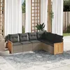 Image de Vidaxl Salon De Jardin 6 Pcs Avec Coussins Gris RÃ©sine TressÃ©e