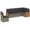 Image de Vidaxl Salon De Jardin 6 Pcs Avec Coussins Gris RÃ©sine TressÃ©e