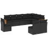 Image de Vidaxl Salon De Jardin 10 Pcs Avec Coussins Noir RÃ©sine TressÃ©e