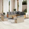 Image de Vidaxl Salon De Jardin Avec Coussins 12 Pcs Beige RÃ©sine TressÃ©e