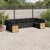 Image de Vidaxl Salon De Jardin 10 Pcs Avec Coussins Noir RÃ©sine TressÃ©e