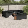 Image de Vidaxl Salon De Jardin Avec Coussins 14 Pcs Noir RÃ©sine TressÃ©e