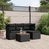 Image de Vidaxl Salon De Jardin 5 Pcs Avec Coussins Noir RÃ©sine TressÃ©e