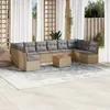 Image de Vidaxl Salon De Jardin 11 Pcs Avec Coussins Beige RÃ©sine TressÃ©e