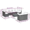 Image de Vidaxl Salon De Jardin Avec Coussins 10 Pcs Beige RÃ©sine TressÃ©e
