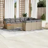 Image de Vidaxl Salon De Jardin 11 Pcs Avec Coussins Beige RÃ©sine TressÃ©e