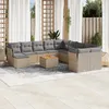 Image de Vidaxl Salon De Jardin Avec Coussins 12 Pcs Beige RÃ©sine TressÃ©e
