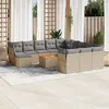 Image de Vidaxl Salon De Jardin Avec Coussins 13 Pcs Beige RÃ©sine TressÃ©e