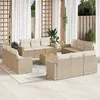 Image de Vidaxl Salon De Jardin Avec Coussins 13 Pcs Beige RÃ©sine TressÃ©e