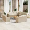 Image de Vidaxl Salon De Jardin Avec Coussins 12 Pcs Beige RÃ©sine TressÃ©e