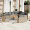 Image de Vidaxl Salon De Jardin Avec Coussins 13 Pcs Beige RÃ©sine TressÃ©e
