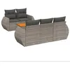 Image de Vidaxl Salon De Jardin 6 Pcs Avec Coussins Gris RÃ©sine TressÃ©e