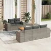 Image de Vidaxl Salon De Jardin 6 Pcs Avec Coussins Gris RÃ©sine TressÃ©e