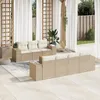 Image de Vidaxl Salon De Jardin Avec Coussins 8 Pcs Beige RÃ©sine TressÃ©e
