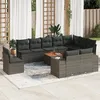 Image de Vidaxl Salon De Jardin 11 Pcs Avec Coussins Gris RÃ©sine TressÃ©e