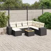 Image de Vidaxl Salon De Jardin 8 Pcs Avec Coussins Noir RÃ©sine TressÃ©e