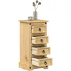Image de Vidaxl Table De Chevet Corona 35x32,5x74 Cm Bois De Pin Massif