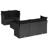 Image de Vidaxl Salon De Jardin 6 Pcs Avec Coussins Noir RÃ©sine TressÃ©e