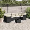 Image de Vidaxl Salon De Jardin 8 Pcs Avec Coussins Noir RÃ©sine TressÃ©e
