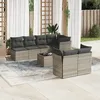 Image de Vidaxl Salon De Jardin 8 Pcs Avec Coussins Gris Clair RÃ©sine TressÃ©e