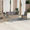 Image de Vidaxl Salon De Jardin Avec Coussins 5 Pcs Beige RÃ©sine TressÃ©e