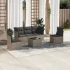 Image de Vidaxl Salon De Jardin 6 Pcs Avec Coussins Gris RÃ©sine TressÃ©e