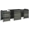 Image de Vidaxl Salon De Jardin 5 Pcs Avec Coussins Noir RÃ©sine TressÃ©e