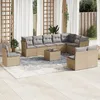 Image de Vidaxl Salon De Jardin 11 Pcs Avec Coussins Beige RÃ©sine TressÃ©e