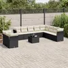 Image de Vidaxl Salon De Jardin 11 Pcs Avec Coussins Noir RÃ©sine TressÃ©e