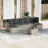 Image de Vidaxl Salon De Jardin 8 Pcs Avec Coussins Gris Clair RÃ©sine TressÃ©e