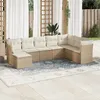 Image de Vidaxl Salon De Jardin Avec Coussins 8 Pcs Beige RÃ©sine TressÃ©e