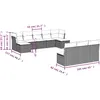 Image de Vidaxl Salon De Jardin Avec Coussins 10 Pcs Beige RÃ©sine TressÃ©e