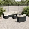 Image de Vidaxl Salon De Jardin 10 Pcs Avec Coussins Noir RÃ©sine TressÃ©e