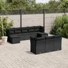 Image de Vidaxl Salon De Jardin 10 Pcs Avec Coussins Noir RÃ©sine TressÃ©e