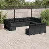 Image de Vidaxl Salon De Jardin Avec Coussins 13 Pcs Noir RÃ©sine TressÃ©e