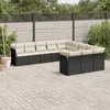Image de Vidaxl Salon De Jardin 11 Pcs Avec Coussins Noir RÃ©sine TressÃ©e