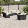 Image de Vidaxl Salon De Jardin 12 Pcs Avec Coussins Noir RÃ©sine TressÃ©e