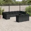 Image de Vidaxl Salon De Jardin Avec Coussins 13 Pcs Noir RÃ©sine TressÃ©e