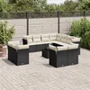 Image de Vidaxl Salon De Jardin 12 Pcs Avec Coussins Noir RÃ©sine TressÃ©e
