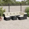 Image de Vidaxl Salon De Jardin 10 Pcs Avec Coussins Noir RÃ©sine TressÃ©e