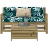 Image de Vidaxl Salon De Jardin 3 Pcs Bois De Pin ImprÃ©gnÃ©